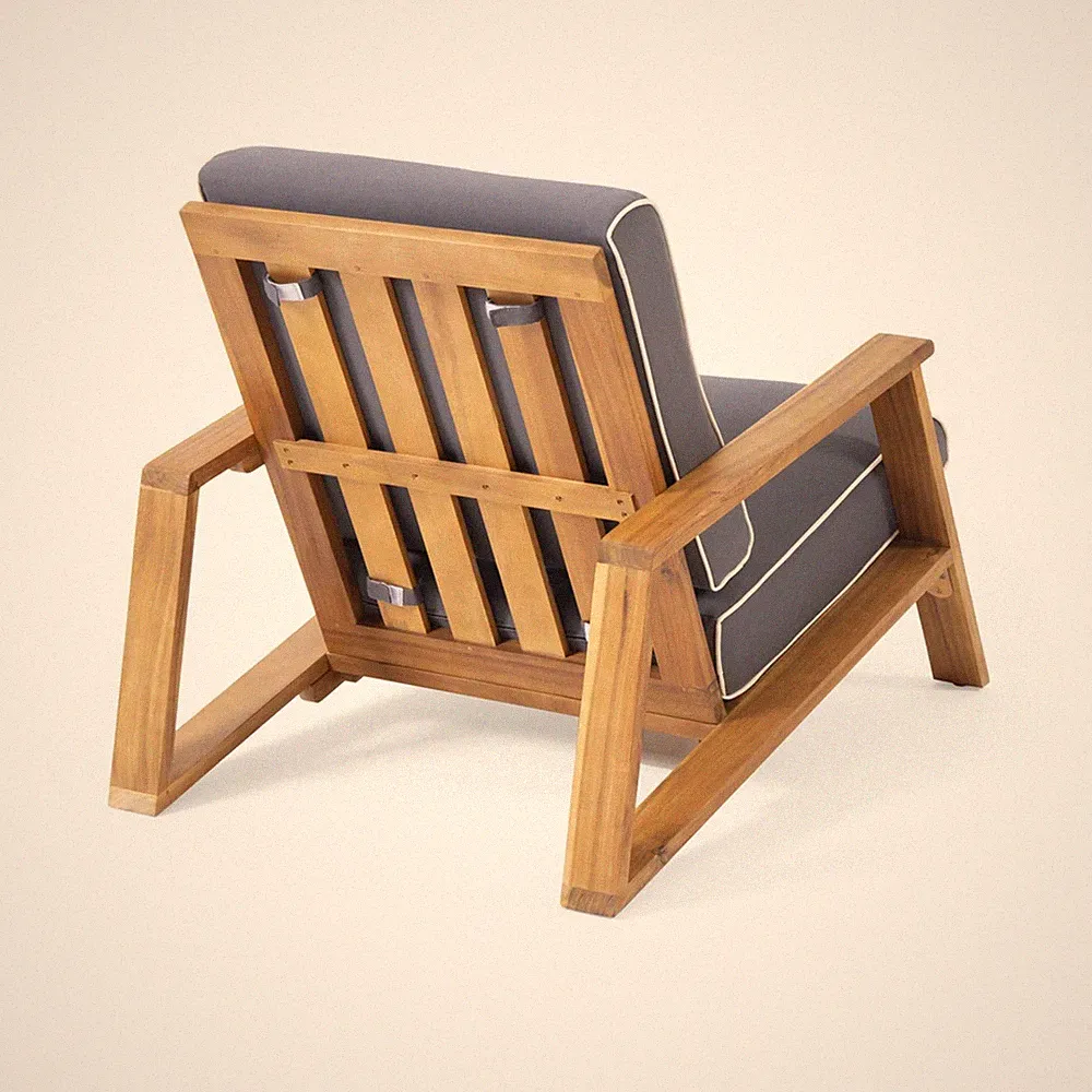 Adirondack Design Patio Seating Modern Accent Armchair Upholstered Lounge Chair