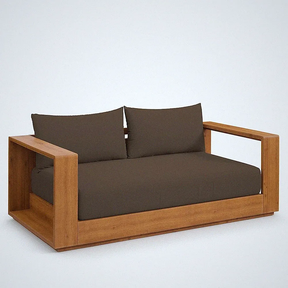 Tahoe Acacia Wood Outdoor Patio Acacia Wood Loveseat